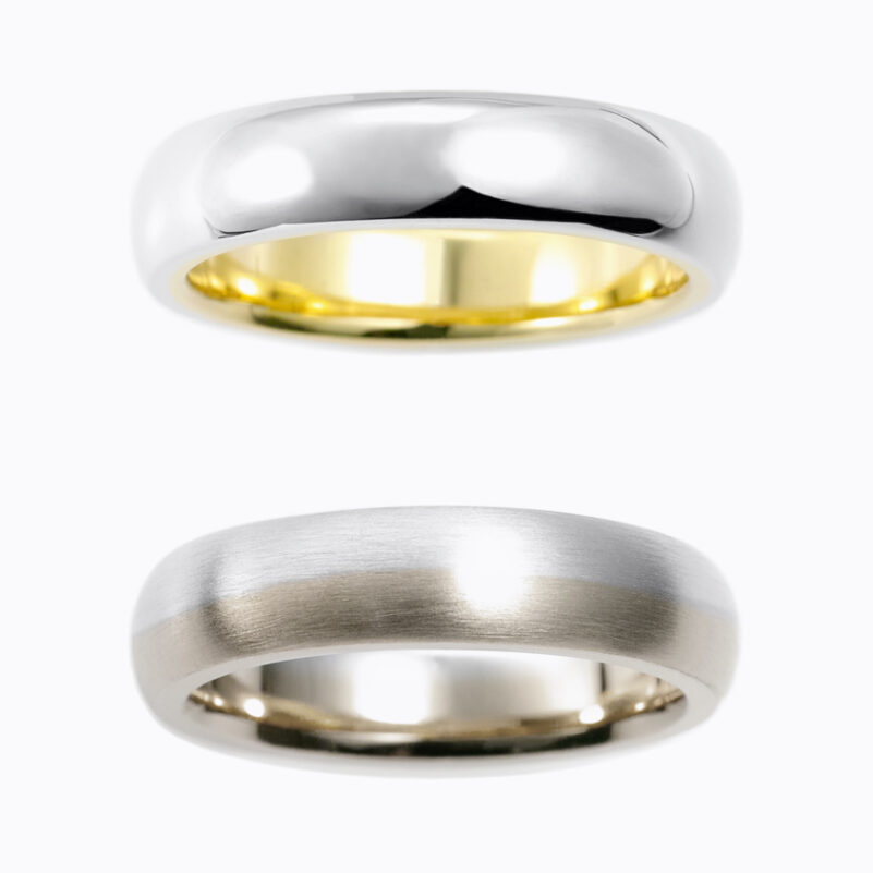 鍛造の結婚指輪 コンビネーション