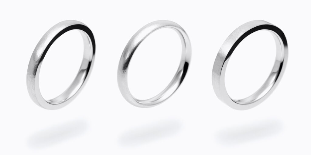 鍛造の結婚指輪 形状のバリエーション