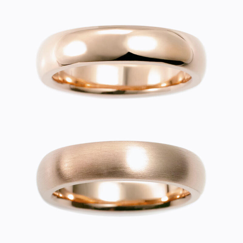 鍛造の結婚指輪 K18 ピンクゴールド