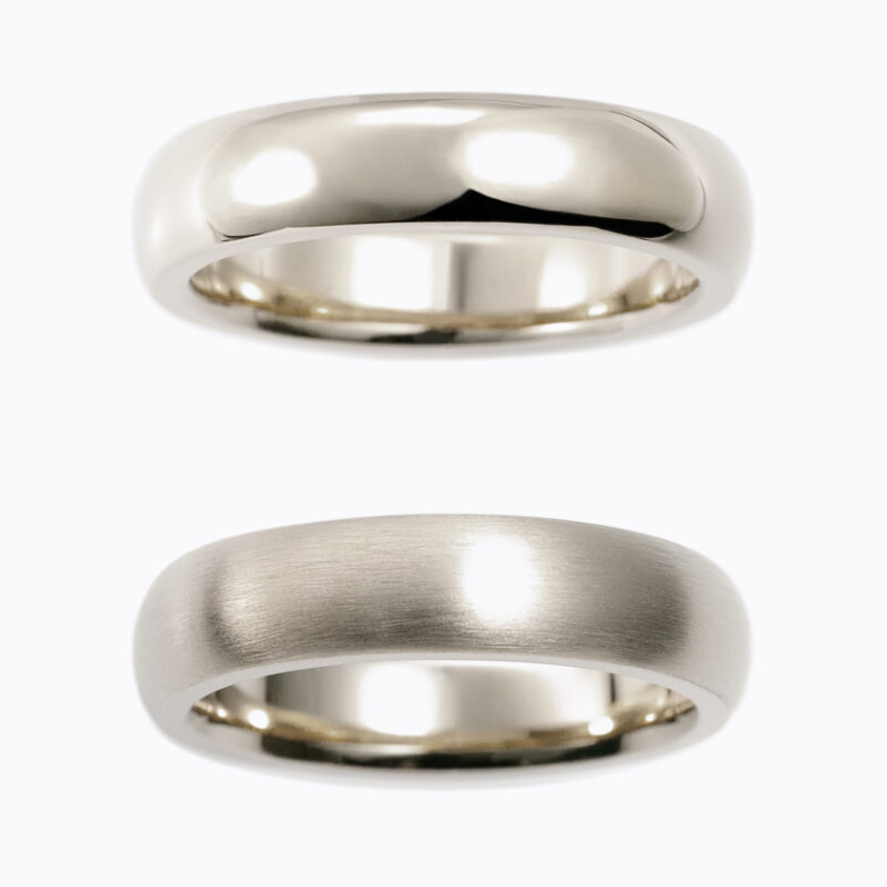 鍛造の結婚指輪 K18 ホワイトゴールド