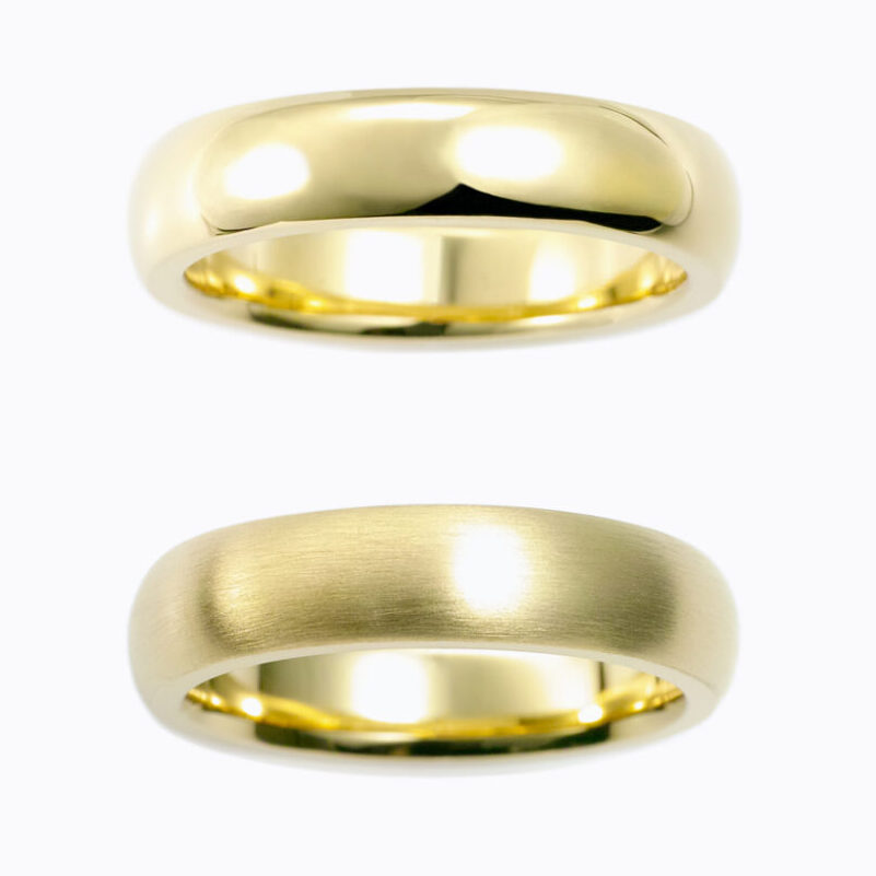 鍛造の結婚指輪 K18 イエローゴールド