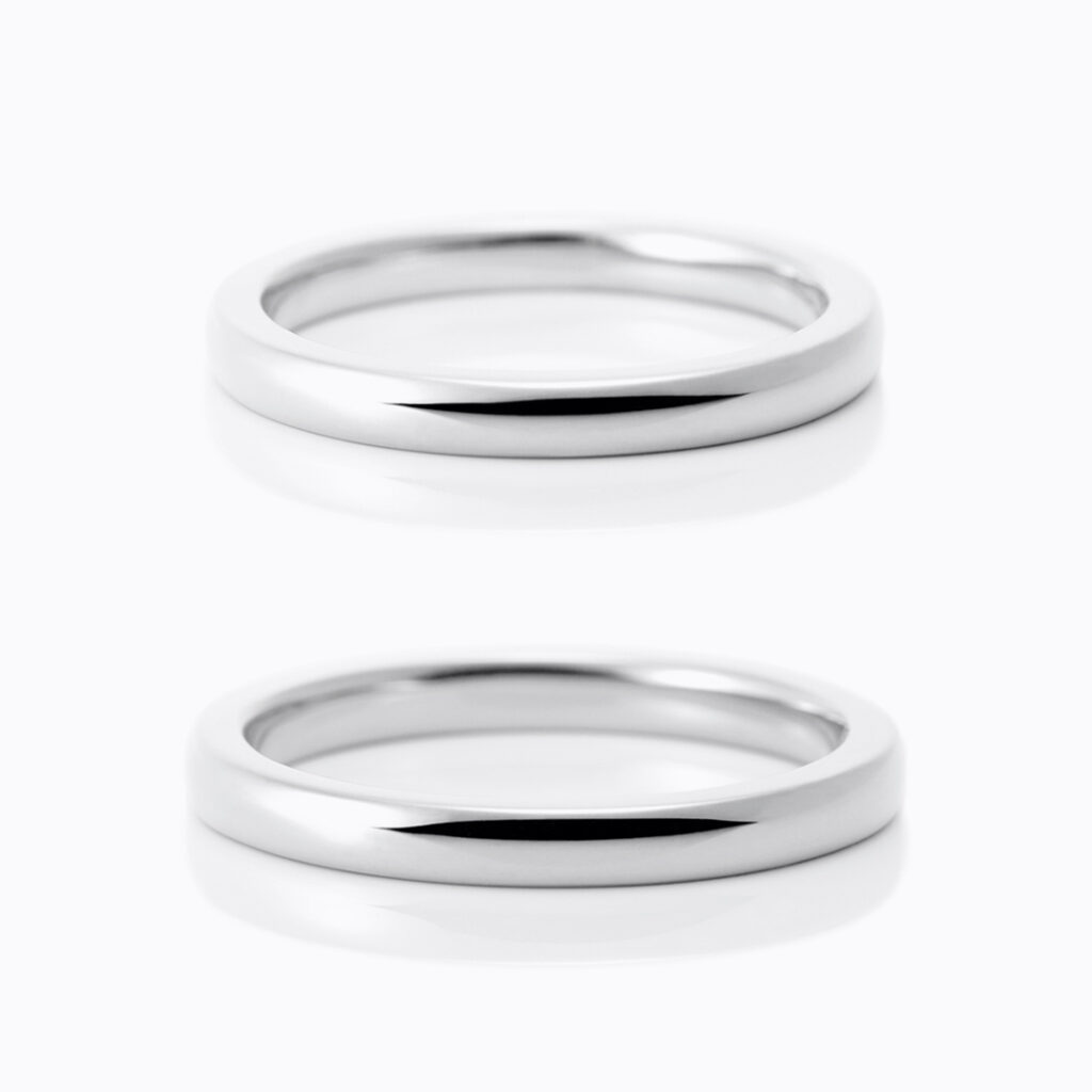 プラチナの鍛造結婚指輪 ペアイメージ