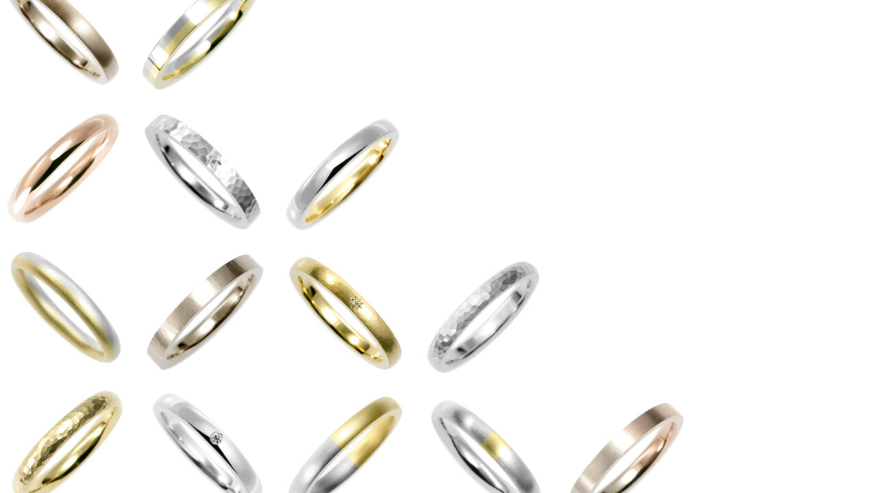 鍛造の結婚指輪 様々なデザインバリエーション