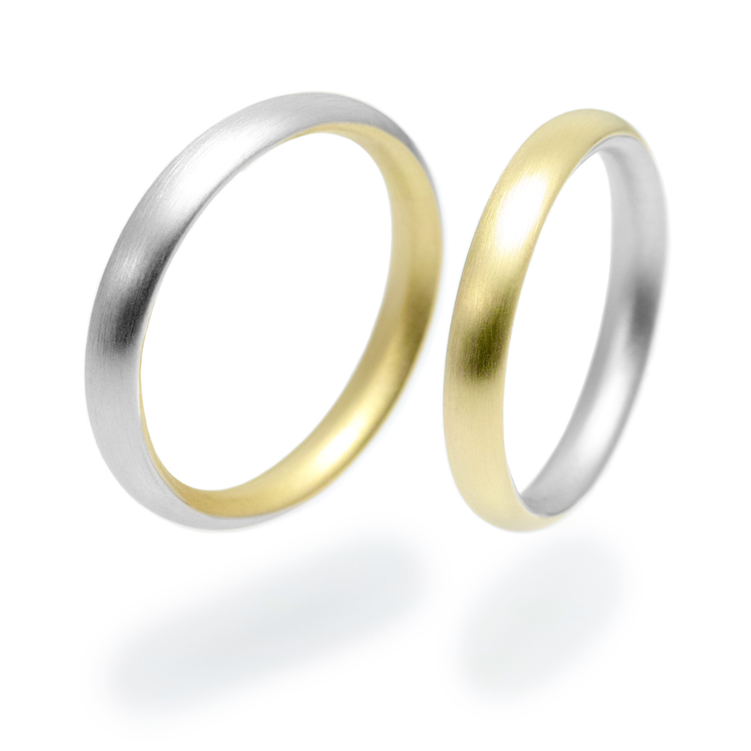 鍛造の結婚指輪 マーキス 全面つや消し 内外コンビネーション 3.0