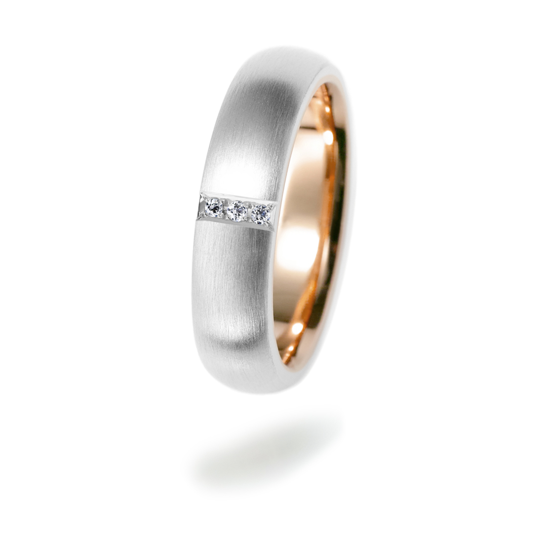 鍛造の結婚指輪 オーバル ヘアライン 内外コンビネーション 5.0mm