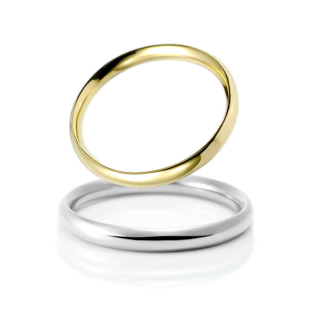 鍛造の結婚指輪 マーキス 鏡面 2.5mm