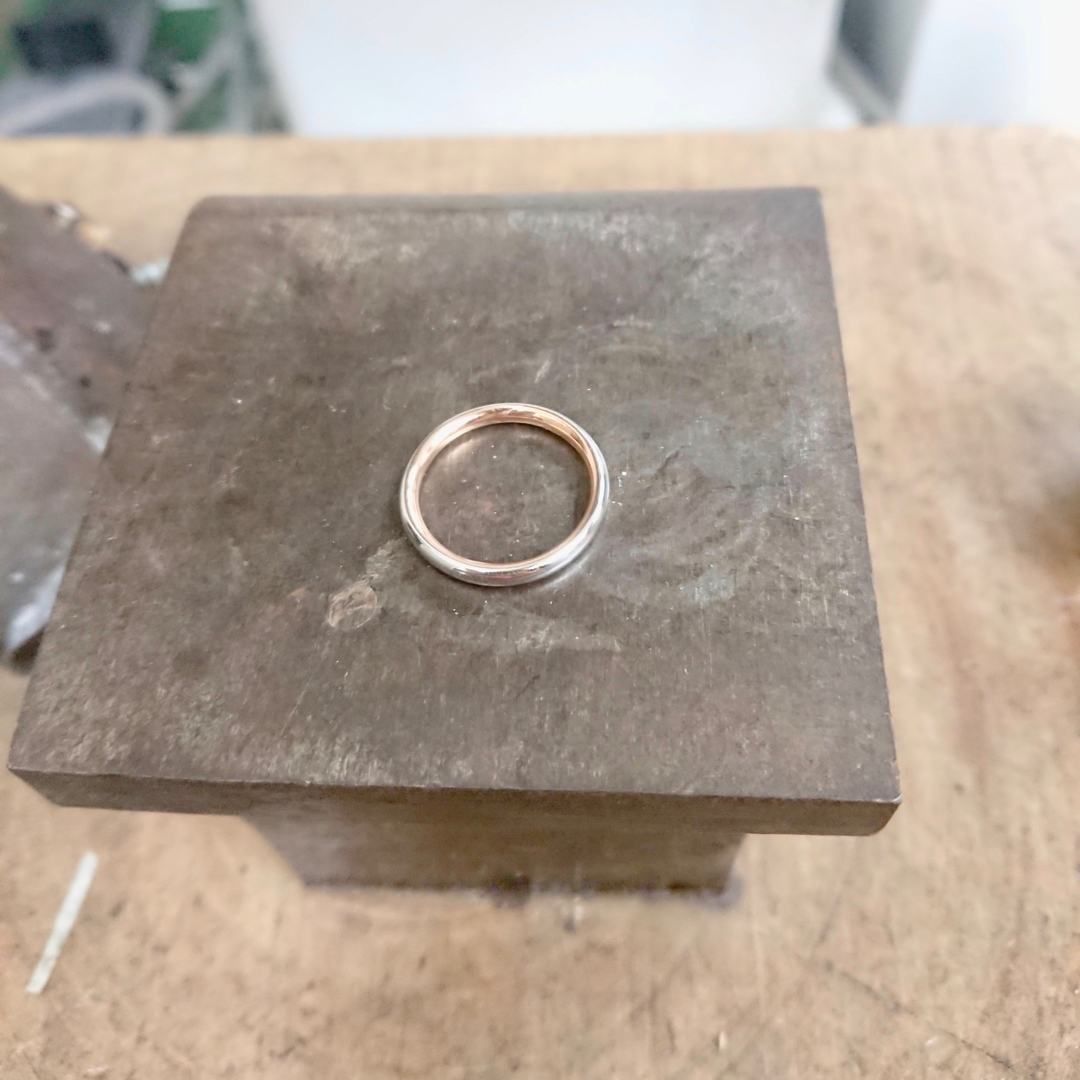 鍛造の結婚指輪 制作風景