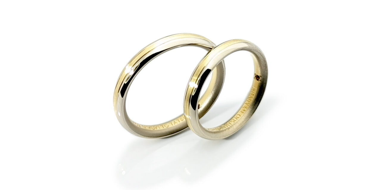 3連のラインコンビネーション｜鍛造の結婚指輪
