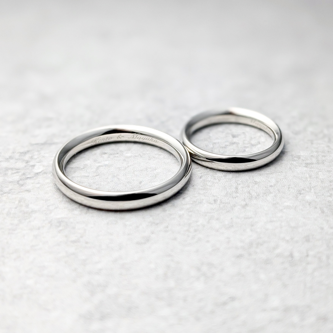 指輪が収まるサイズ差｜鍛造の結婚指輪