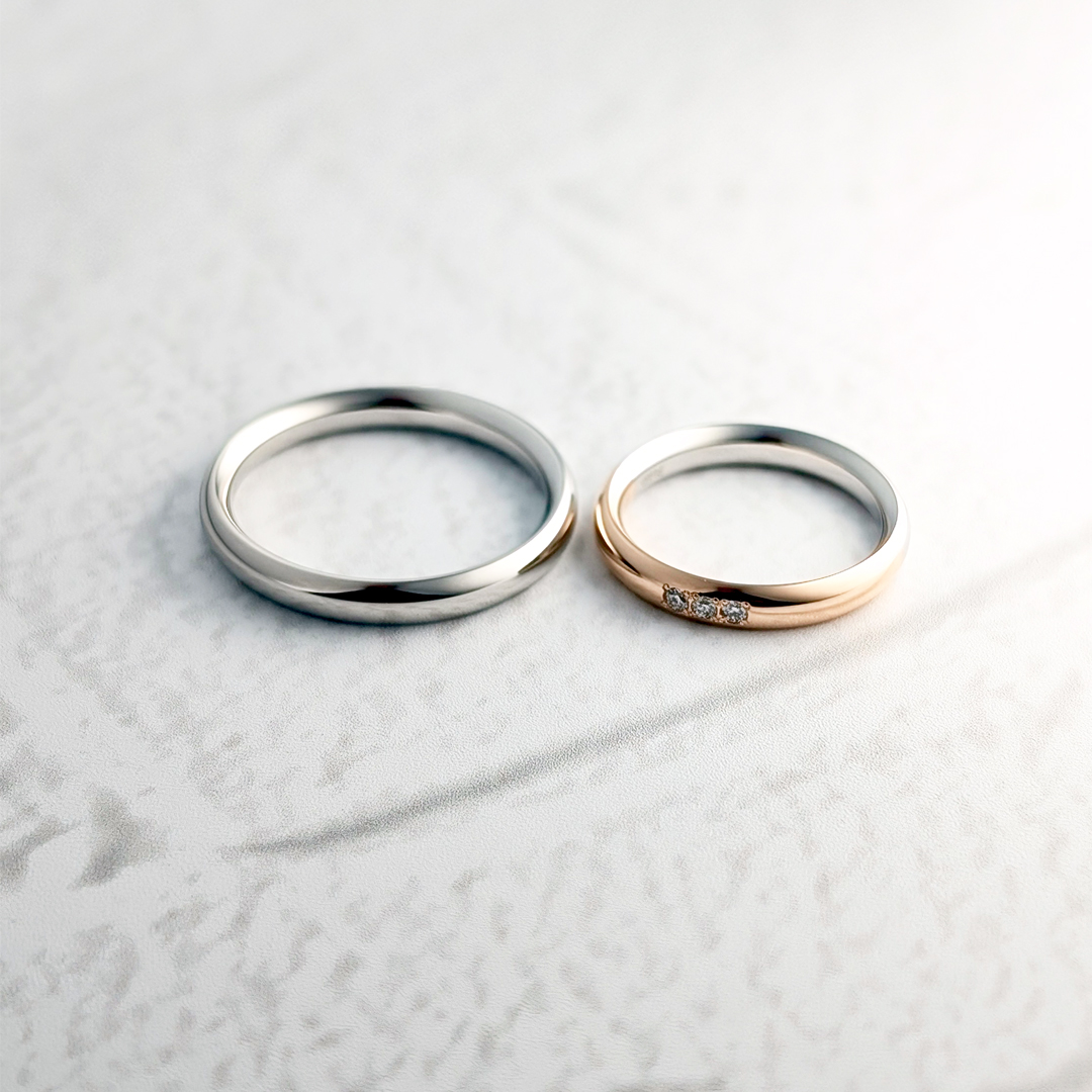 境界のない時間|鍛造の結婚指輪