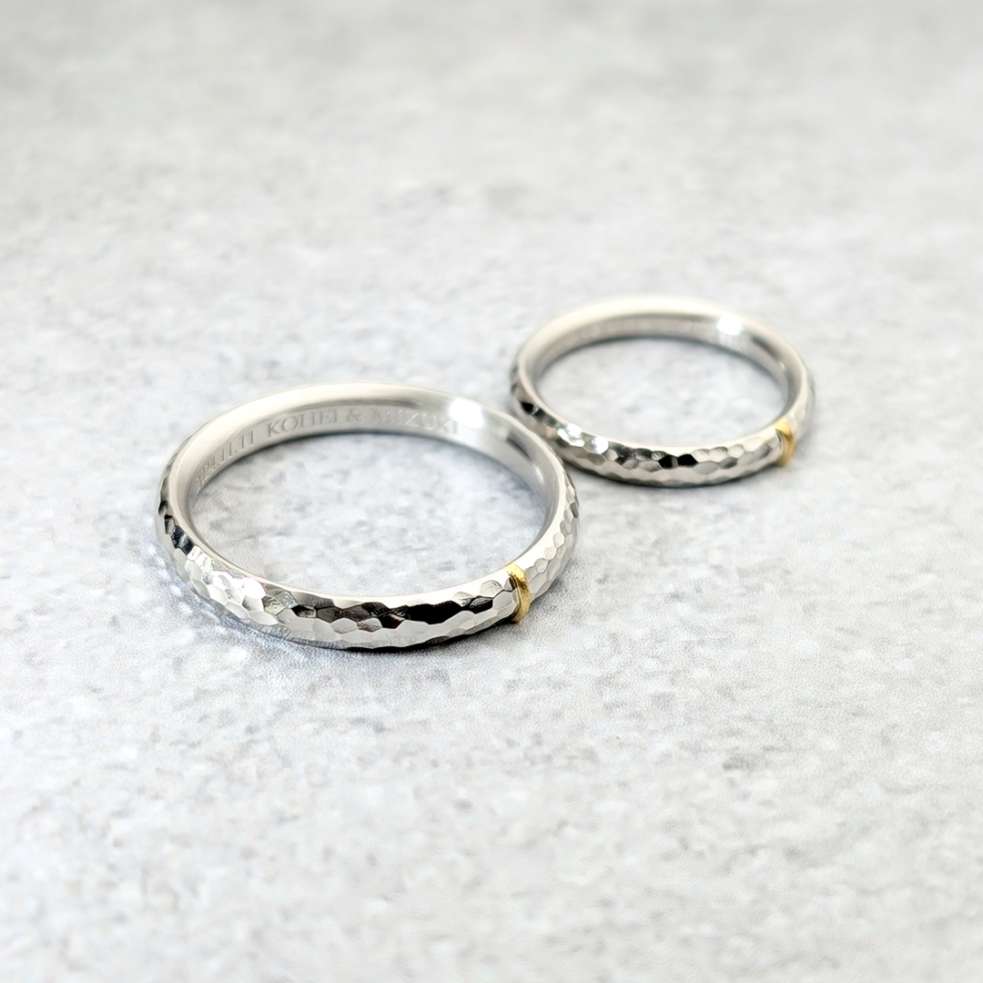 結びの証|鍛造の結婚指輪