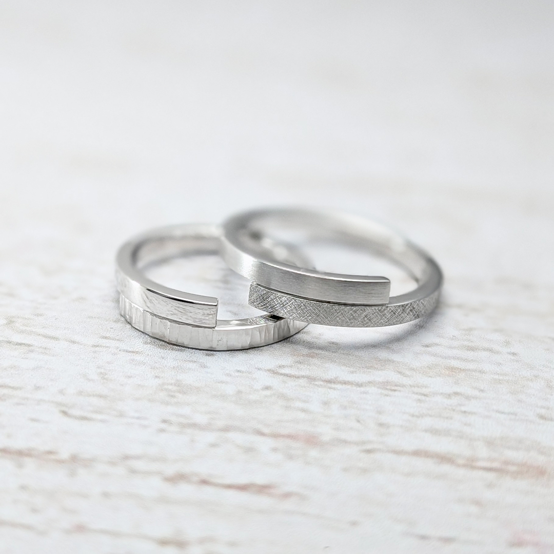 Overlapping Paths | Forged Wedding Rings